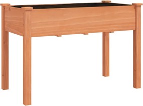vidaXL barna tömör fenyőfa kerti ültetőláda béléssel 118 x 59 x 76 cm