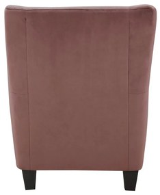 Rózsaszín bársony füles fotel Zhili - Støraa