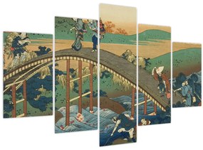 Kép - Katsushika Hokusai, Ariwara no Narihirafrom the series One Hundred, Poems Explained by the Nurse (Hyakunin isshu uba ga etoki), reprodukciók (150x105 cm)