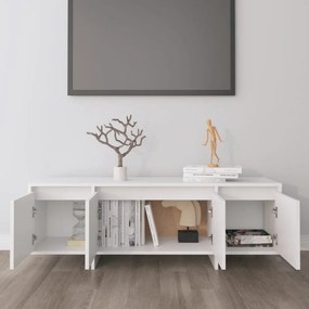 fehér szerelt fa TV-szekrény 120 x 30 x 40,5 cm
