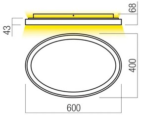 Redo 01-3807 - Dimmelhető mennyezeti lámpatest NOBU LED/60W/230V aranyszínű