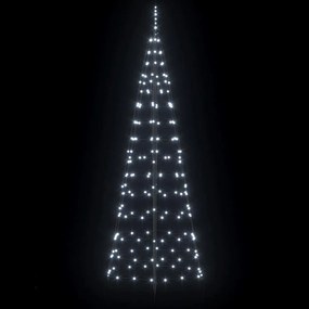 LED Karácsonyfák talajráccsal Hideg fehér 250 cm Vas