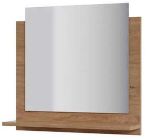 Prince arany tölgy polcos fürdőszobai tükör