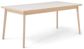 Single kihúzható étkezőasztal fehér asztallappal, 180 x 90 cm - Hammel