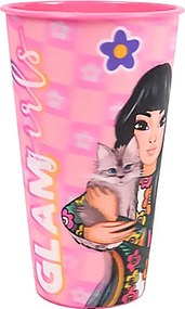 Glam Girls Team 3D hatású műanyag pohár 480 ml