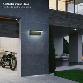 Brilagi - TESSI LED/10W/230V fekete kültéri fali lámpatest IP54