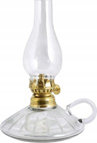 Olajlámpa üveg átlátszó lampion lámpa ajándék 18cm