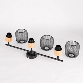 Brilagi - Spotlámpa BASKLITE 3xE27/15W/230V kaucsukfa/fekete