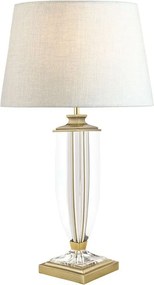 LAURA ASHLEY 3599058-Q CARSON Kristály Asztali lámpa Antik sárgaréz, Fehér B22 IP20