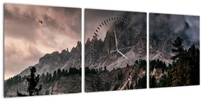 Sziklás hegyek képe (órával) (90x30 cm)
