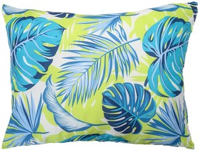 Egész éves steppelt takaró 140x200 cm párnával ARECANO kék-zöld 70x90 cm