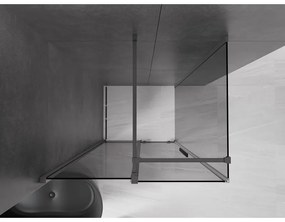 Mexen Velar, tolóajtós zuhanykabin 100 x 80 cm, 8mm szürke üveg, polírozott grafit, 871-100-080-41-66