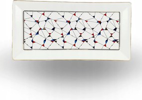 Arlekin Porcelán Tálca Sütemény 36 cm x 18 cm|Porcelán Bogucice