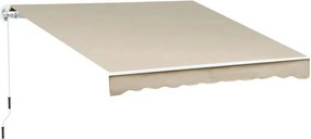 Falra szerelhető kihajtható árnyékoló, AR01 bézs 295x200 cm