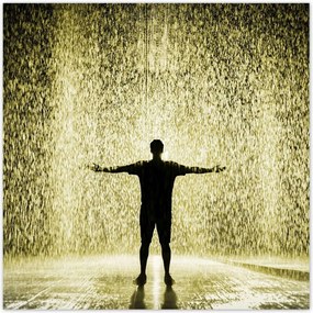 Poszterek 140x140 Keményen esik az eső