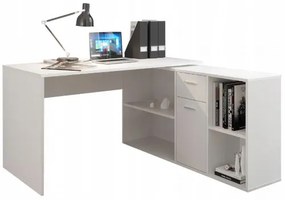 L-alakú íróasztal fehér