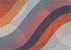 Dekoratív Fotótapéta Hálószobába Színes hullámok 312x219 Ragasztó