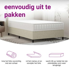 közepes keménységű zsebrugós matrac 120 x 200 cm