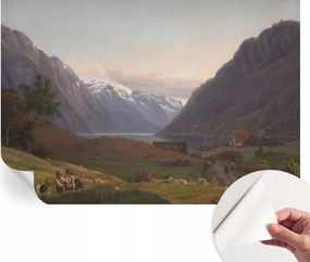 Design fali fotótapéta öntapadós hegyi panoráma 152x104 cm