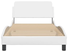 fehér műbőr ágykeret Dover 100x200 cm