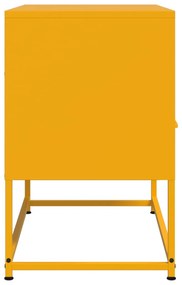 mustársárga acél TV-szekrény 68 x 39 x 60,5 cm