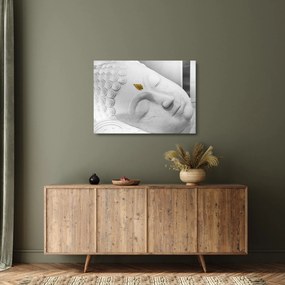 Kép - Fehér Buddha (üvegen) (70x50 cm)