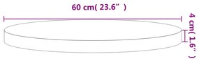 tömör bükkfa kerek asztallap Ø60 x 4 cm