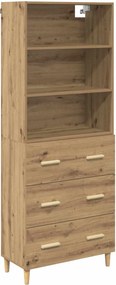 vidaXL Magasfiú fiókkal Artisan tölgy 69,5 x 32,5 x 180 cm Faanyag