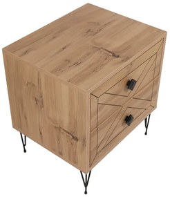 Éjjeli szekrényke LUNA 55x50 cm barna/fekete