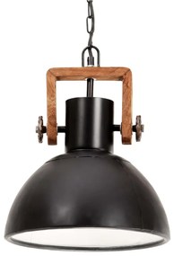 kerek fekete ipari függőlámpa 25 W 30 cm E27