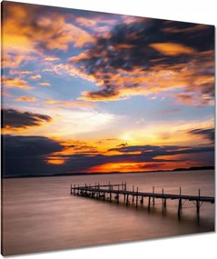 Vászonkép 80x80 Nyugati-tó híd