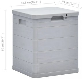 világosszürke kerti tárolóláda 90 L