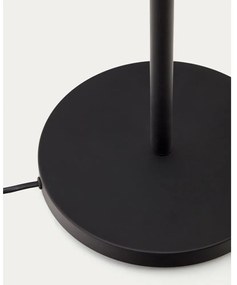 Fekete-fehér LED állólámpa üveg búrával (magasság 150 cm) Vauxall – Kave Home