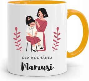 Sárga Bögre Ajándék Szeretett Anyukáknak fényképes nyomtatással