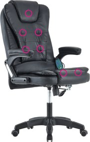 Irodai szék masszázs funkcióval, fekete, TYLER NEW