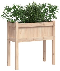 tömör fenyőfa kerti virágláda lábakkal 70 x 31 x 70 cm
