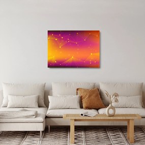 Szines absztrakt kép (üvegen) (70x50 cm)