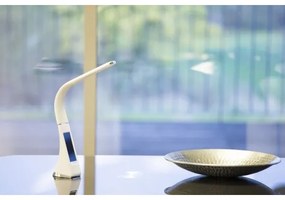 Brilagi - LED Dimmelhető asztali lámpa kijelzővel PELLE LED/7W/230V fehér