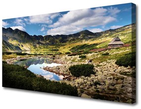 Vászonfotó Mountain Lake Landscape 125x50 cm