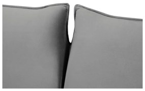 Szürke bársony kinyitható kanapé 194 cm Vienna – Cosmopolitan Design