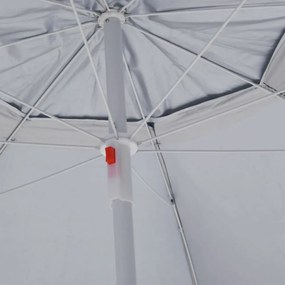 antracitszürke strandnapernyő oldalfalakkal 215 cm