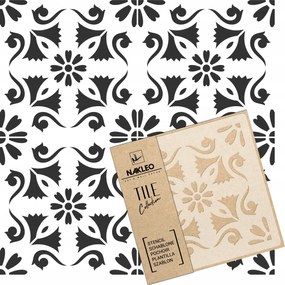 Festősablon Csempe Csempék Többször felhasználható 33x33cm Spanyol minta Escalos