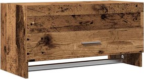 vidaXL gardróbszekrény régi fa 70x32,5x35 cm Gépelt fa