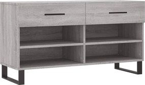vidaXL szürke sonoma színű szerelt fa cipőpolc 102 x 35 x 55 cm