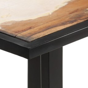 Tömör újrahasznosított fa étkezőasztal 140 cm