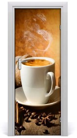 Ajtó méretű poszter csésze kávé 75x205 cm