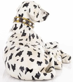 Figura Dalmata Műanyag Fekete, Fehér 14x31x15cm