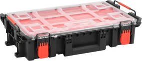 vidaXL fekete PP hordozható repülős tok 55,5 x 34,5 x 13,5 cm