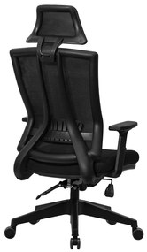 Ello ergonómikus irodai forgószék deréktámasszal, fejtámasszal, 3D Air mesh hálós