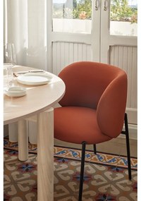 Piros kárpitozott étkezőfotel szett 2 db-os Mogi – Teulat